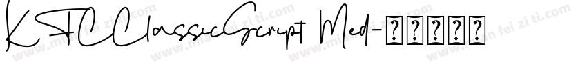 KFCClassicScript Med字体转换